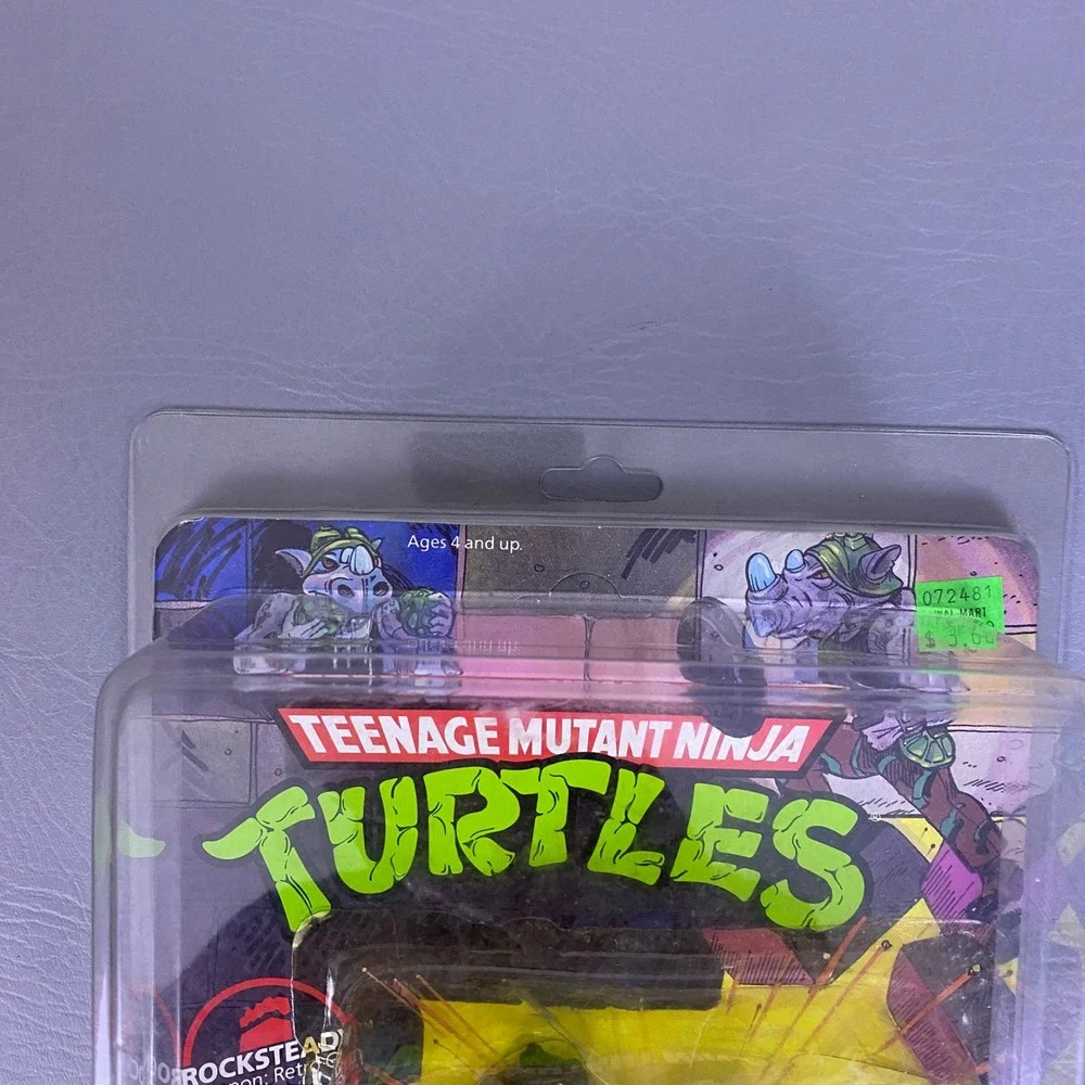 Vintage 1990 TMNT Rocksteady Action Figure Playmates 5009 Unpunched NEW VG